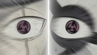 Kakashi and Tobi activate their Mangekyo Sharingan (Image via Studio Pierrot)
